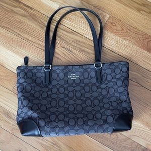 100% Authentic Cs Black Coach Bag- EUC